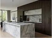 Marble kitchen in a flat at The Reserve, Sinhgad Road Pune