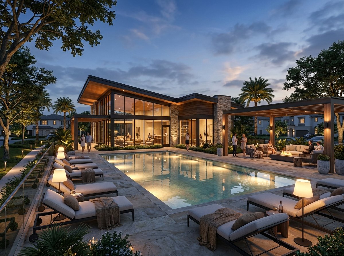 Clubhouse and swimming pool deck at The Reserve, Vyana Phase 1, Sinhgad Road Pune