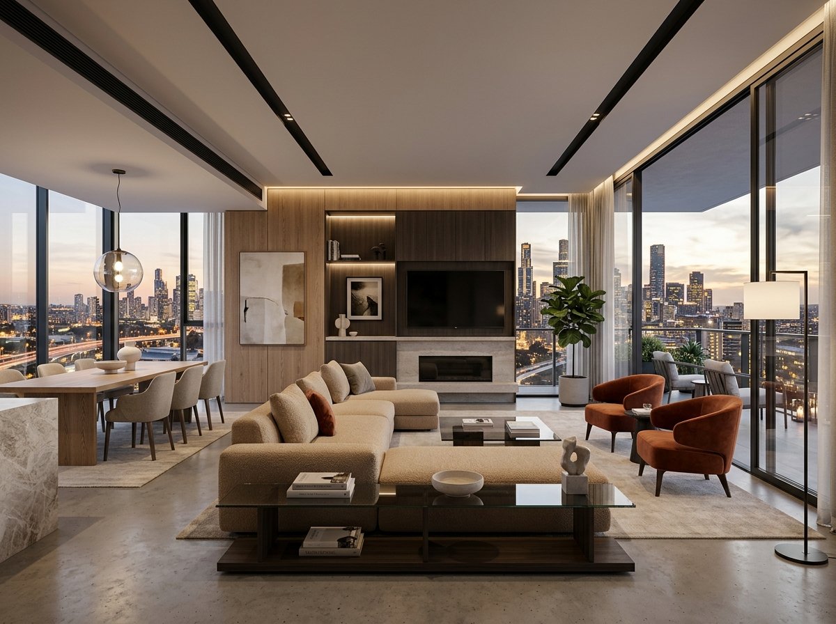 Luxury flat interior at The Reserve, Sinhgad Road Pune